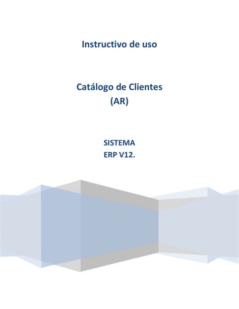 Instructivo De Uso Catálogo De Clientes
