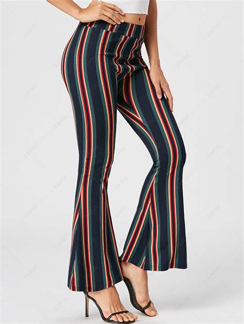 daily saving discount striped flare pants