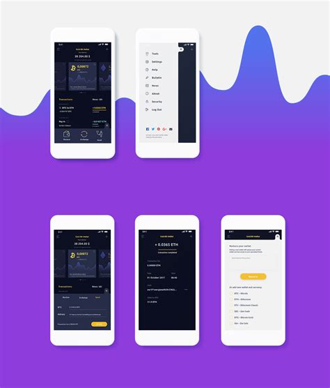 Cryptocurrency wallet application design UI / UX on Behance