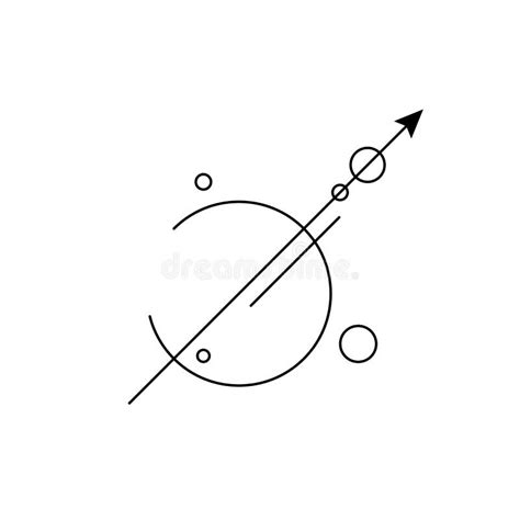 Abstract Arrow Pointing Diagonally Upwards Stock Vector Illustration