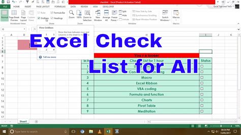 · importance of pokestop modification. How to create your own Excel check List - YouTube