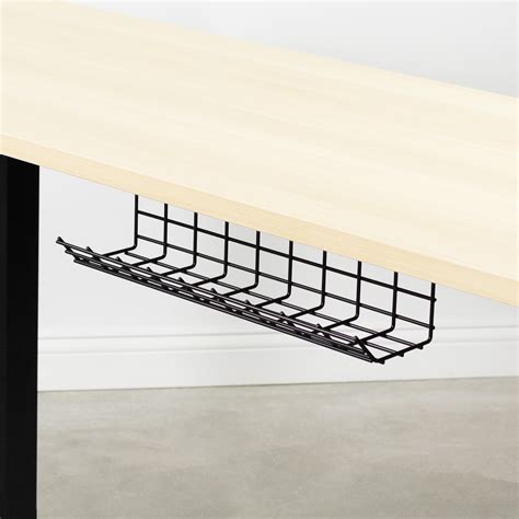 Vivo Black Under Desk Cable Management Tray Organizer For Wire