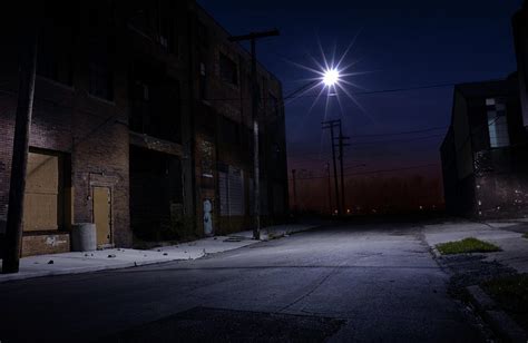 Nighttime View Of An Empty Side Street Photograph By Amayfoto Pixels