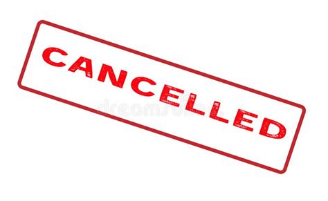 Red Stamp Cancelled On White Background Vector Image Stock Vector