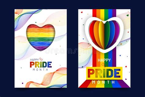 lgbt pride day vector illustration creative heart social media post stock vector illustration
