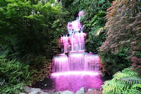 Pink Waterfall Fountain Beautiful Outdoor Decor
