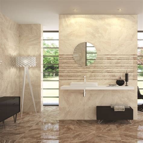 Marazzi offers a wide choice of classical collections with glossy tiles, ideal as a bathroom wall covering. Nairobi 1 Large Wall Tiles - Gloss Cream Tiles | Wall ...