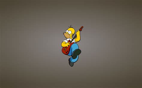1080p Red Simpson Jolly The Simpsons Homer Play Guitar Homer Simpson Hd Wallpaper