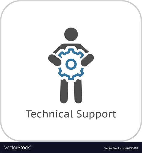 Technical Support Icon Flat Design Royalty Free Vector Image