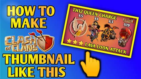 How To Make Coc Thumbnail How To Create Clash Of Clan Thumbnail