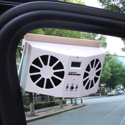 Solar Powered Car Window Air Vent Cooling Fan Ventilation Cooler