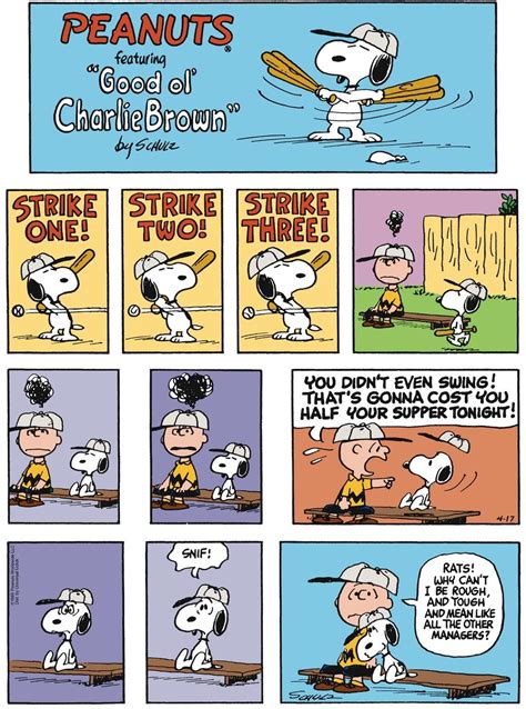 Peanuts By Charles Schulz For April 17 2016 Snoopy