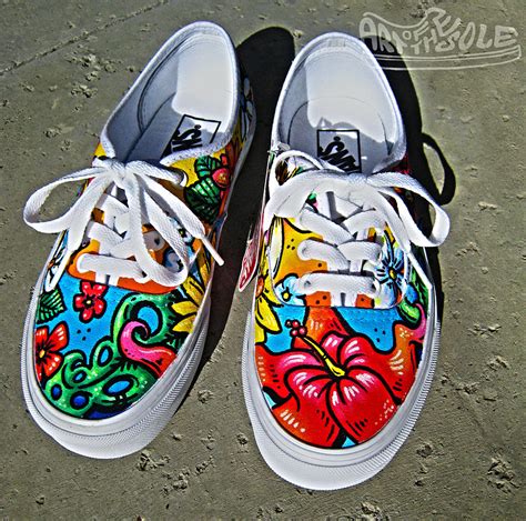 Aloha Custom Hand Painted Vans Authentics Shoes Chadcantcolor