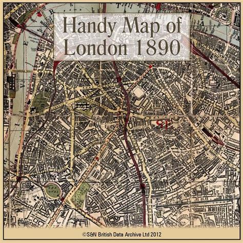 London Handy Map Of London C1890 Sandn Genealogy Supplies