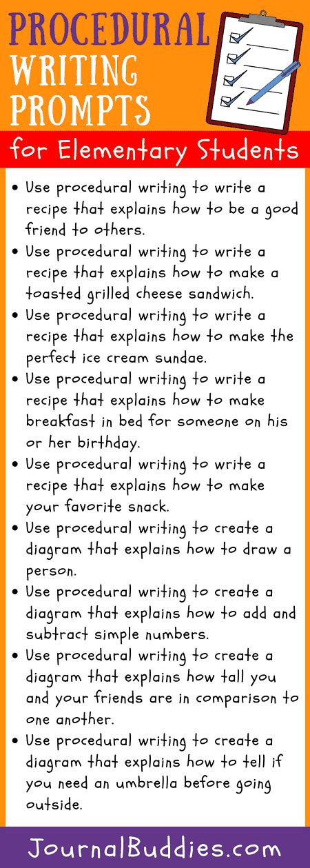 Elementary Procedural Writing Ideas