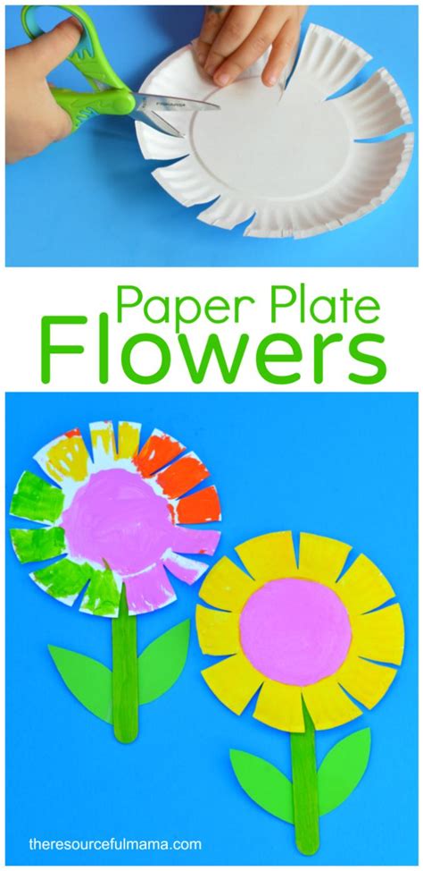 Paper Plate Flower Craft For Kids School Age Activities Summer