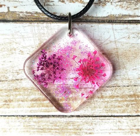 Dried Flower Jewelry Resin Jewelry Nature Necklace Cool Jewelry