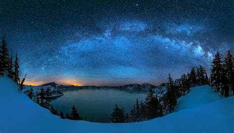 Starry Night Over The Crater Lake Photograph By Hua Zhu Fine Art America