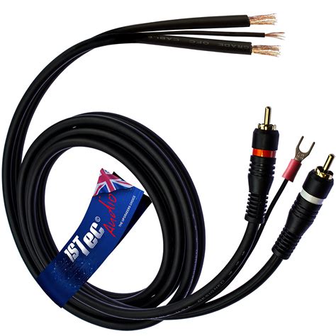 Buy 1stec 15m Twin Red White Moulded Rca Plugs To Bare Wire Ends For Vinyl Player Shielded