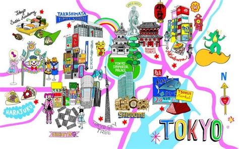 Maps For National Geographic Traveler Illustrated Map Tokyo Tourist