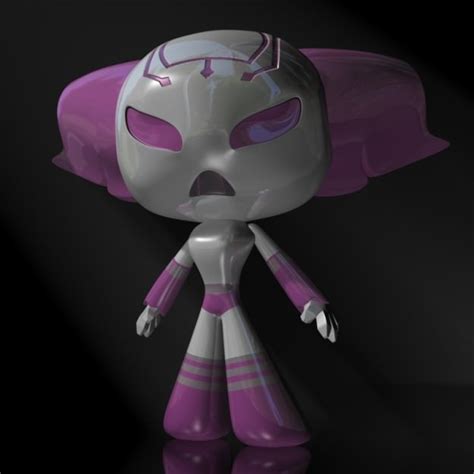 3d Model Protogirl Robot Character Female Rigged Vr Ar Low Poly