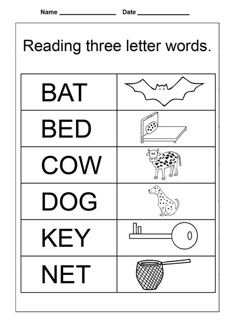 Preschool Pre K Reading Worksheets January 2021 Get Pre K Reading