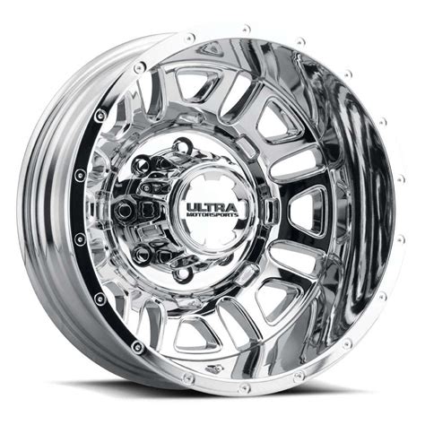 Ultra 003rc Hunter Rear Dually Wheels Rims 17x65 8x200 Chrome 140