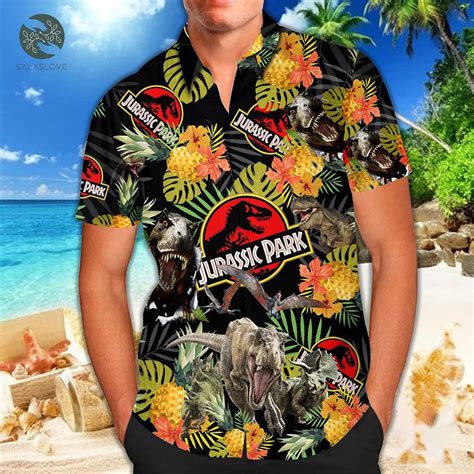 Hot Jurassic Park Tropical Dinosaur Hawaiian Shirt
