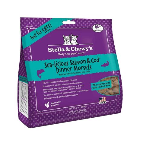 So what about a raw diet? Stella & Chewy's Sea-Licious Salmon & Cod Dinner Morsels ...