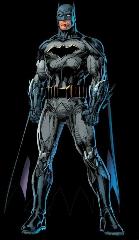 The Batman Standing In Front Of A Black Background With His Hands On