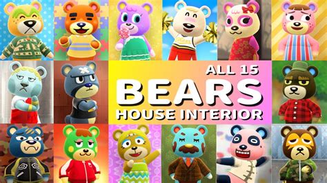 All 15 Bear Villager House Interiors In Animal Crossing New Horizons