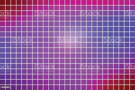 Pink Purple Blue Square Mosaic Background Over White Stock Illustration