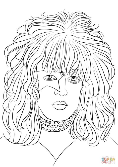 Paul Stanley From Kiss Rock Band Coloring Page Free Printable Coloring Page Coloring Home