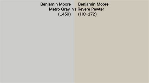 Benjamin Moore Metro Gray Vs Revere Pewter Side By Side Comparison