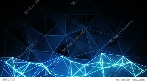 Glowing Blue Polygon Background Seamless Loop 4k 4096x2304 Stock