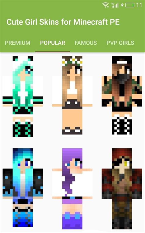 Cute Girl Skins For Minecraft Pe Für Android Apk