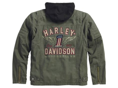 Great savings & free delivery / collection on many items. 98563-15VM Harley-Davidson Jacket Long Way 3-in-1, green ...