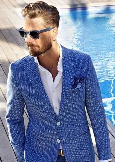 Unsure what to wear as a wedding guest? Summer Blue Sport Coat | Sport coat outfit, Sports jacket ...