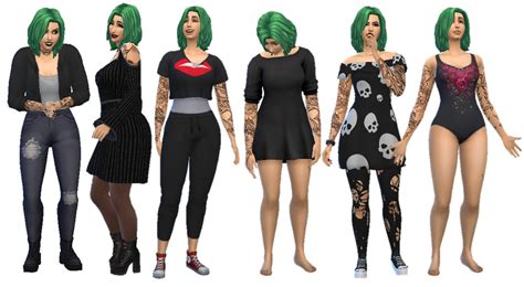 Sims 4 Goth Cc Maxis Match Gaby Serra
