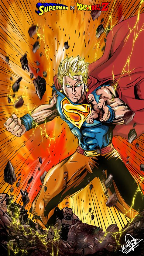 Artstation Goku And Superman Potara Fusion Comic Style Art