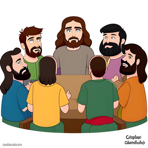 Funny Cartoon Of Jesus With His Disciples Cartoon Arthubai