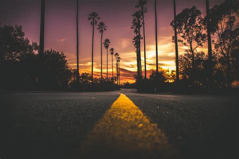 Road In City During Sunset Wallpaperhd Photography Wallpapers4k