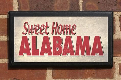 Alabama Sweet Home Al Wall Art Sign Plaque T Present Home