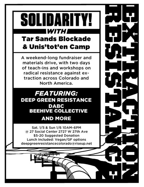 Extraction Resistance Solidarity With Tar Sands Blockade And Unistot