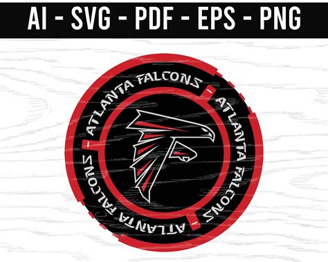 Atlanta Falcons Circle Svg Png Ai Eps Pdf Nfl Sports Logo Etsy