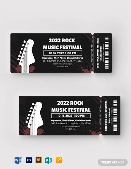 20 Festival Ticket Designs And Templates Psd Ai Wordpublisher