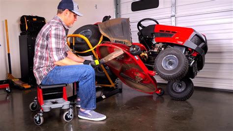 How To Safely Lift And Service A Lawn Tractor Mower With This Side