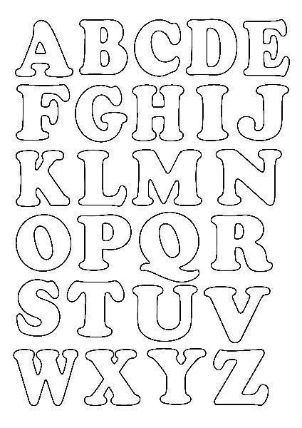 The Alphabet Is Outlined In Black And White