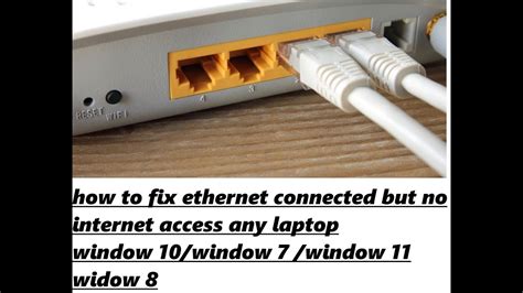 How To Fix Ethernet Connected But No Internet Access Youtube