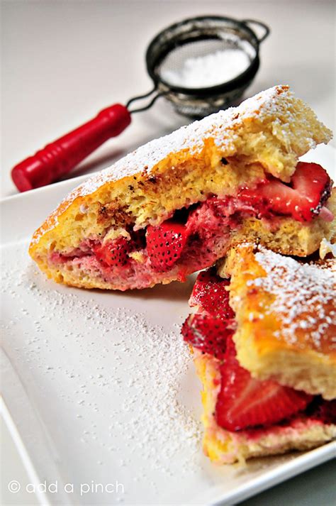 Strawberries And Cream Stuffed French Toast Recipe Add A